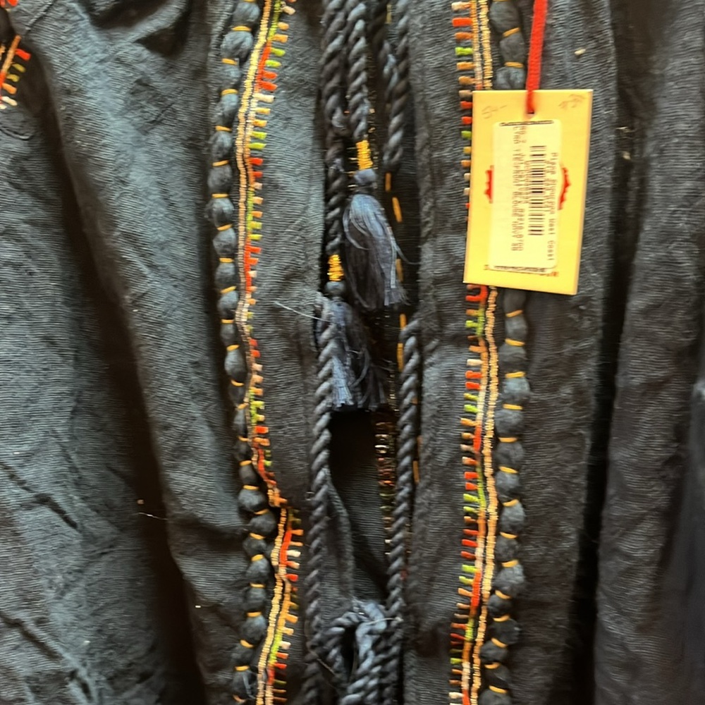 RAGA Black Long Sleeve Top with Multicolor Embroidery - Picture 2 of 7
